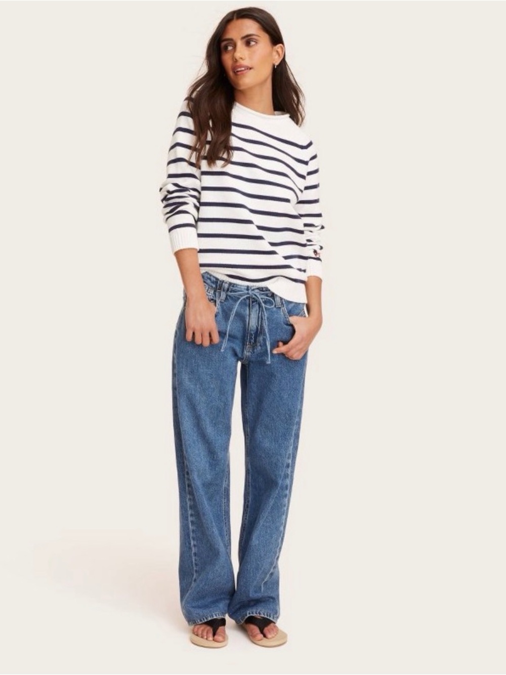 Parke x Target Mid-Rise Drawstring Baggy Jeans -
Medium Wash 12